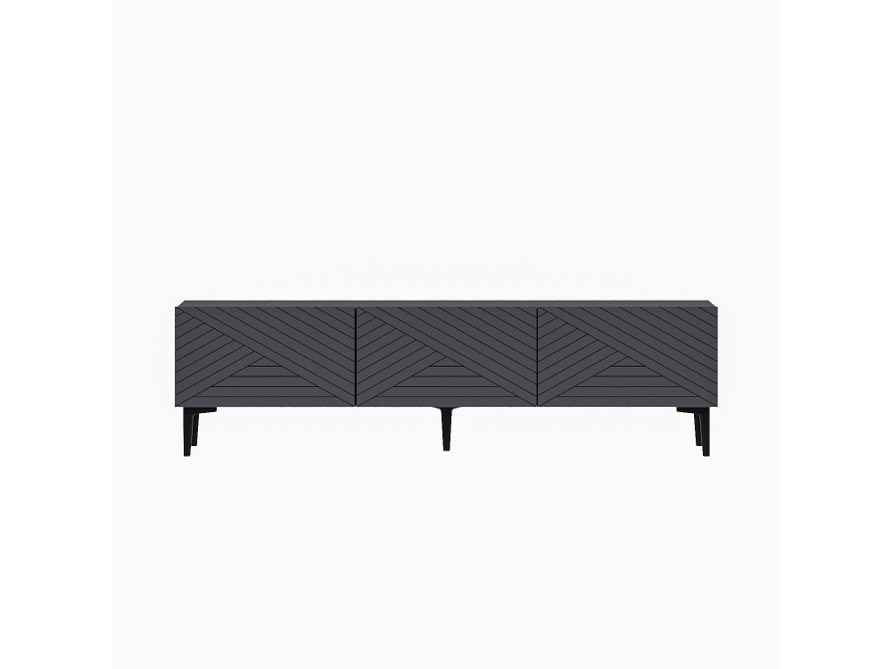 Felix" houten TV-meubel 160 x 31,4 x 44,1 cm - Antraciet