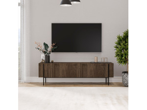 Houten TV-meubel Herman" - 160 x 31 x 45 cm - Bruin 2