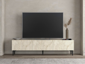 Houten TV-meubel "Oscar" - 180 x 31 x 45 cm - Beige 2