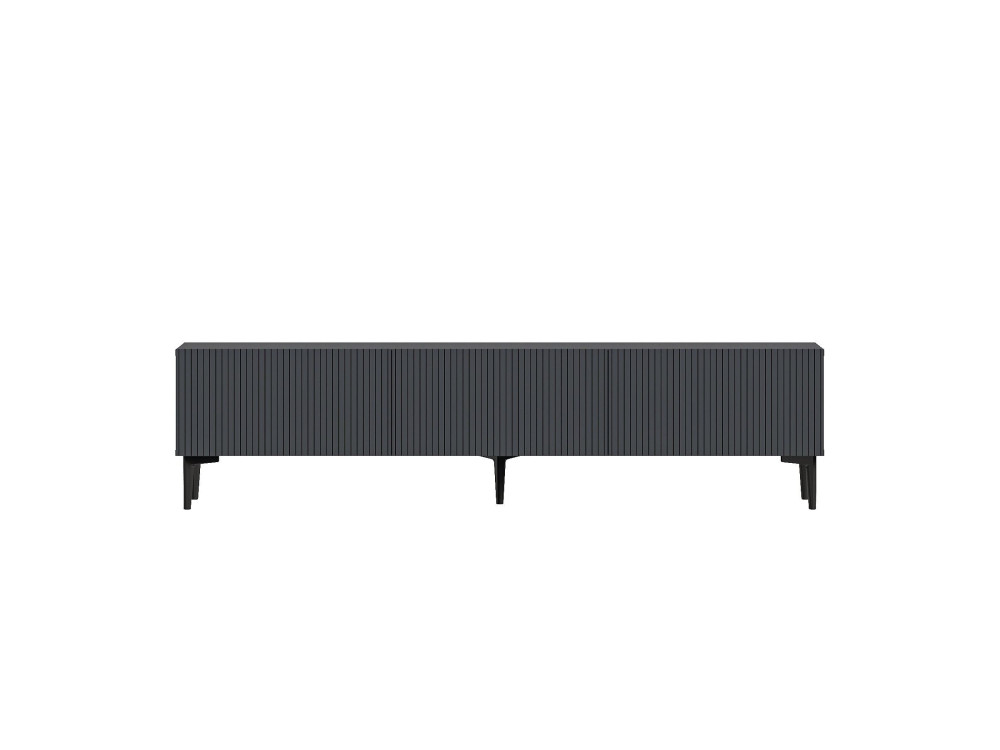 Houten TV-meubel "Oscar" - 180 x 31 x 45 cm - Antraciet grijs