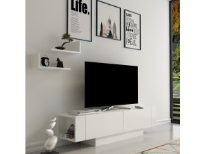 Houten TV-meubel "Matera" - 150 x 31 x 41 cm - Wit 2