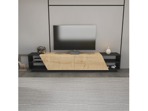 Rhodes" houten TV-meubel - 240 x 37 x 47 cm - Beige 2