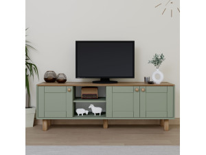 Houten TV-meubel "Mia" - 160 x 40 x 56 cm - Groen 2