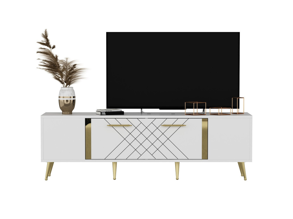 Houten TV-meubel "Detas" - 150 x 35 x 48 cm - Goud