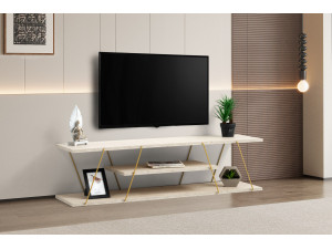 Houten TV-meubel "Canaz" - 120 x 30 x 33 cm - Travertin 2