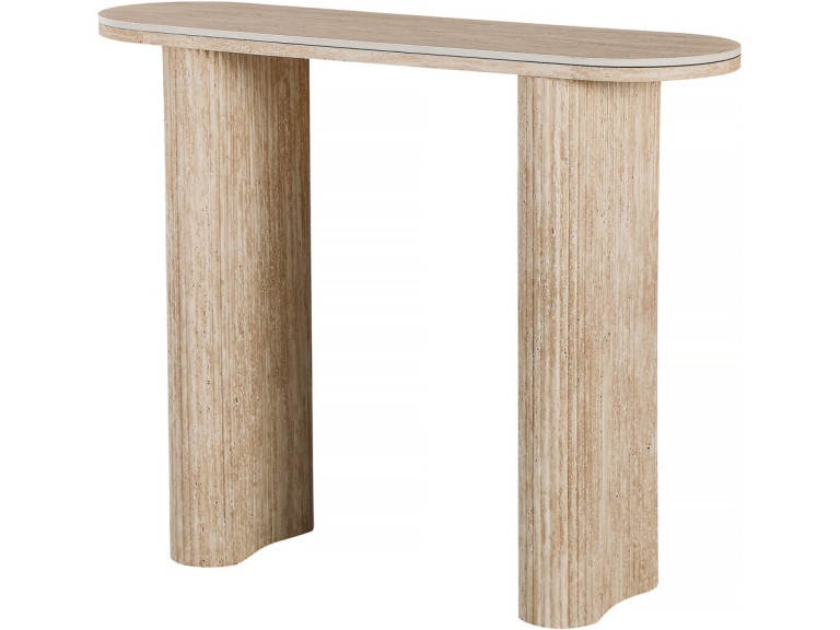 Consoletafel van keramiek travertijn "Alba" - 100 x 30 x 80 cm - Bruin