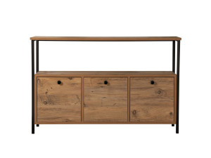 Houten console "Solace" - 120 x 29 x 77 cm - Zwart Atlantisch Grenen