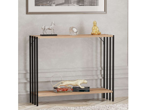 Houten console "Verona" - 90 x 26 x 74 cm - Atlantic black pine 2