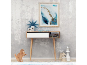 Houten console "Oseyo" - 100 x 30 x 94 cm - Bruin 2
