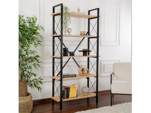 Houten boekenkast "Elysian" - 90 x 33 x 180 cm - BlackOak 2