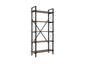 Houten boekenkast "Elysian" - 90 x 33 x 180 cm - NotenZwart