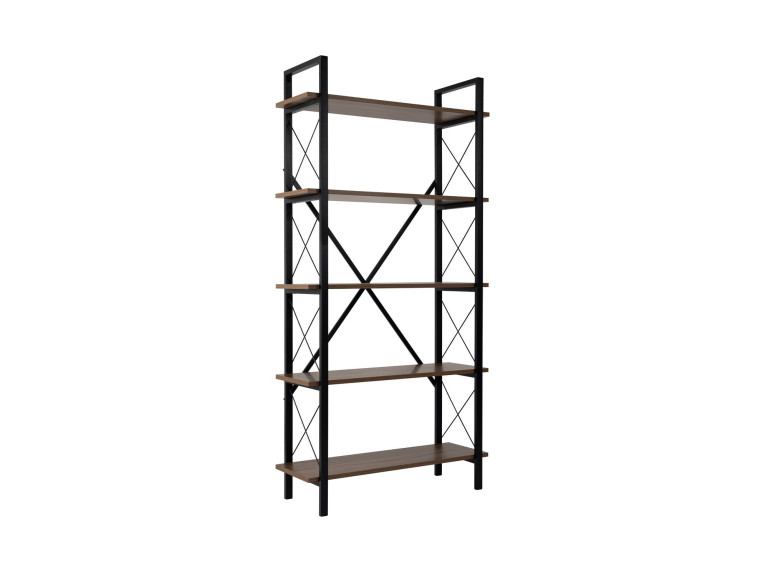 Houten boekenkast "Elysian" - 90 x 33 x 180 cm - NotenZwart