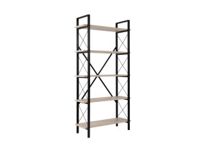 Houten boekenkast "Elysian" - 90 x 33 x 180 cm - TravertinZwart