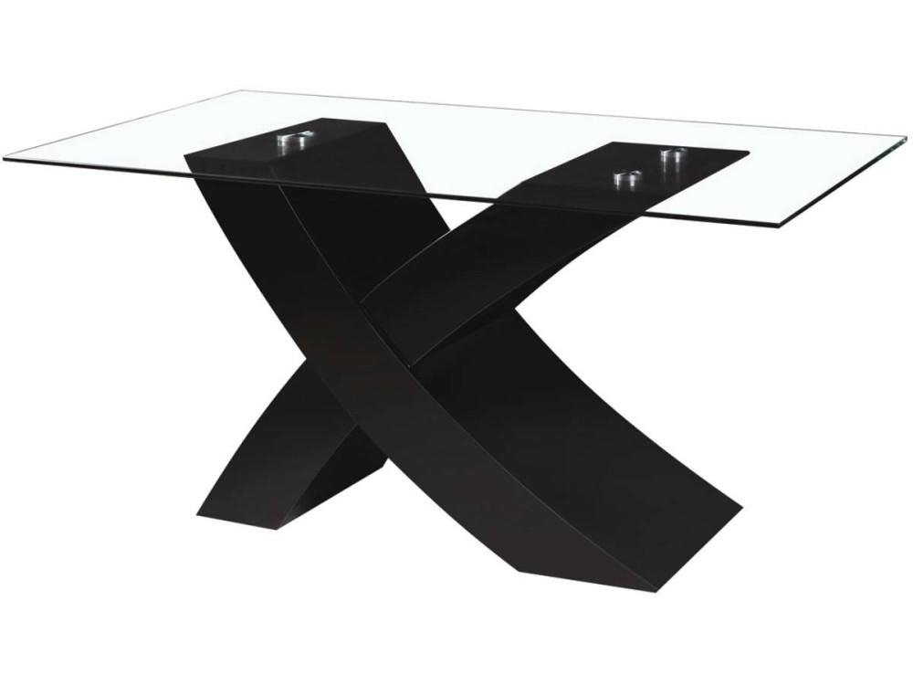 Eettafel keukentafel tafel "Mona" - 150 x 90 x 74 cm - Zwart
