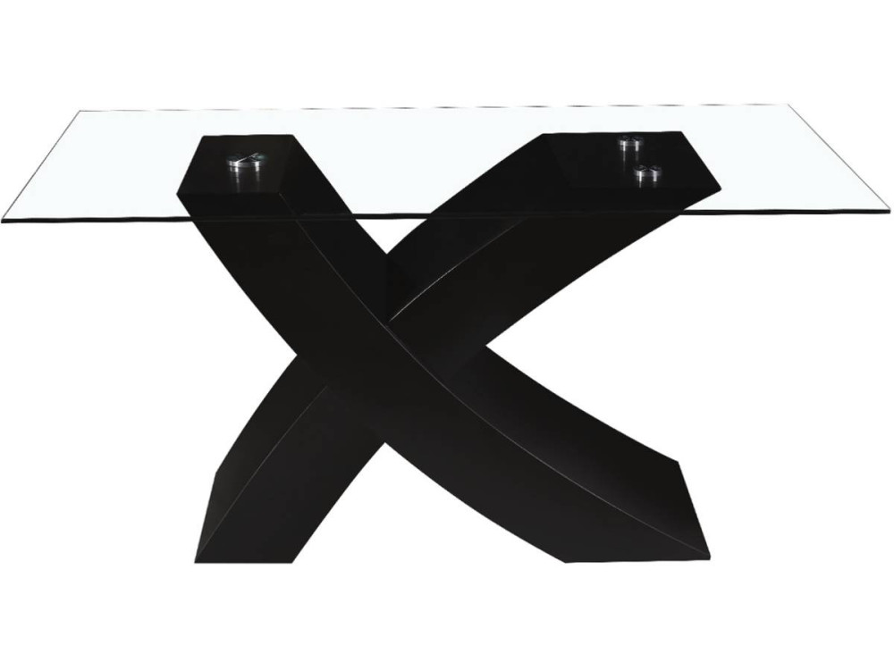 Eettafel keukentafel tafel "Mona" - 150 x 90 x 74 cm - Zwart