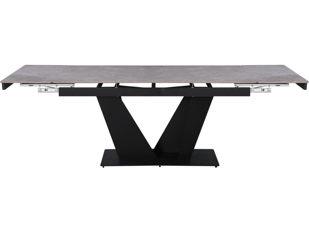 Uitschuifbare keramische eettafel - 160/240 cm - 6 tot 10 personen "Nova" - Marmergrijs