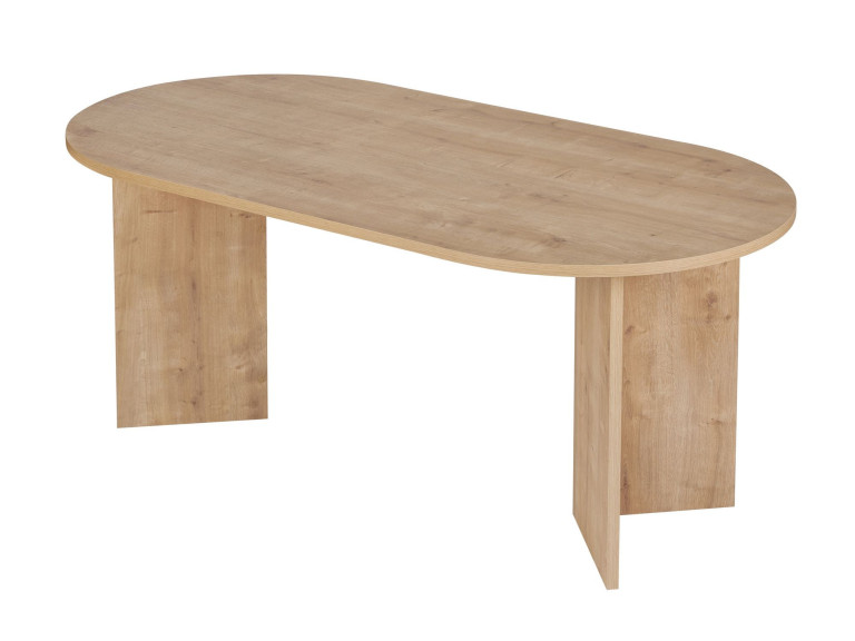 Houten eettafel "Sablin" 180 x 90 x 75 cm - Saffier eik
