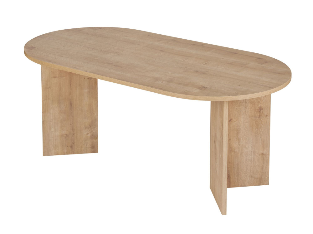 Houten eettafel "Sablin" 180 x 90 x 75 cm - Saffier eik