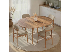 Uitschuifbare houten eettafel "Viona" 100 x 100 x 75 cm - Atlantic Pine 2