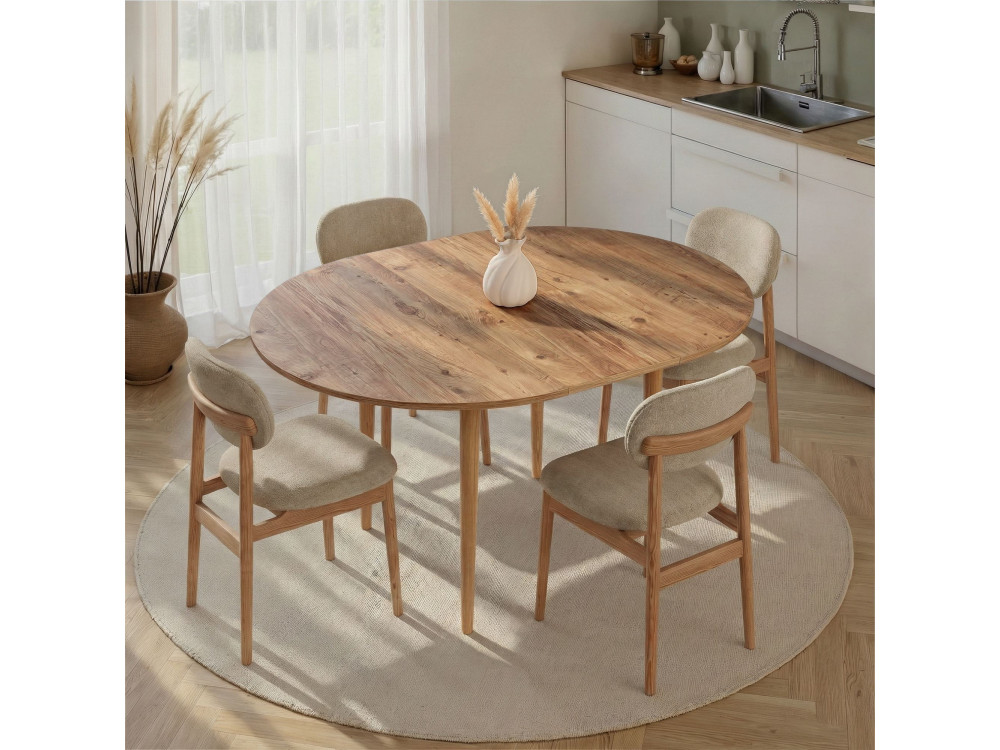 Uitschuifbare houten eettafel "Viona" 100 x 100 x 75 cm - Atlantic Pine