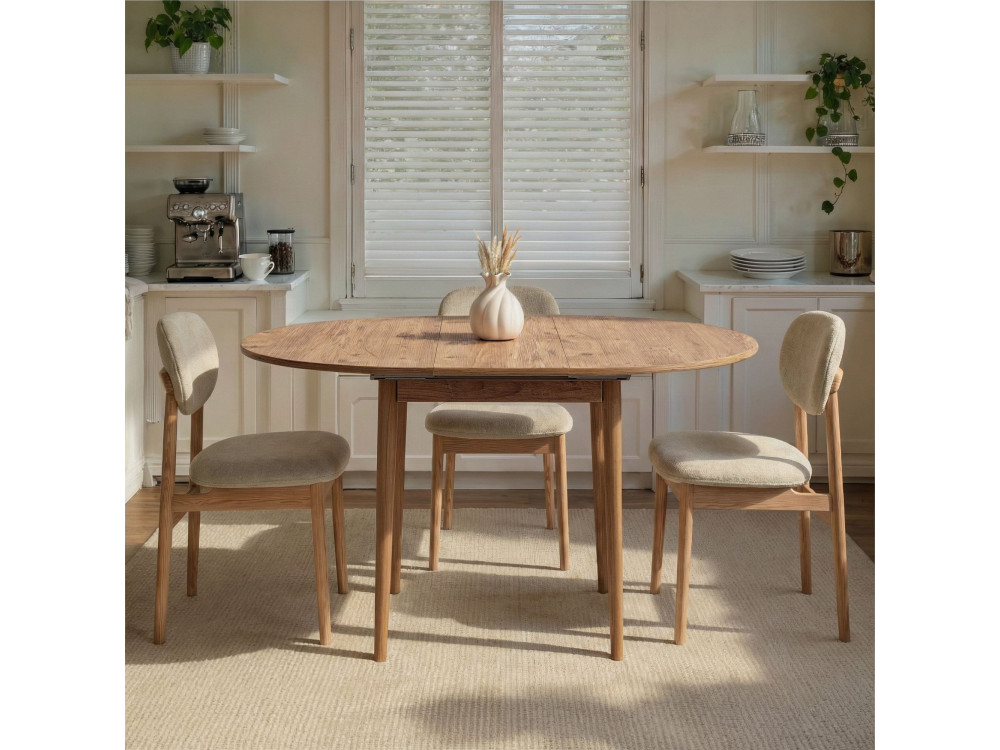 Uitschuifbare houten eettafel "Viona" 100 x 100 x 75 cm - Atlantic Pine