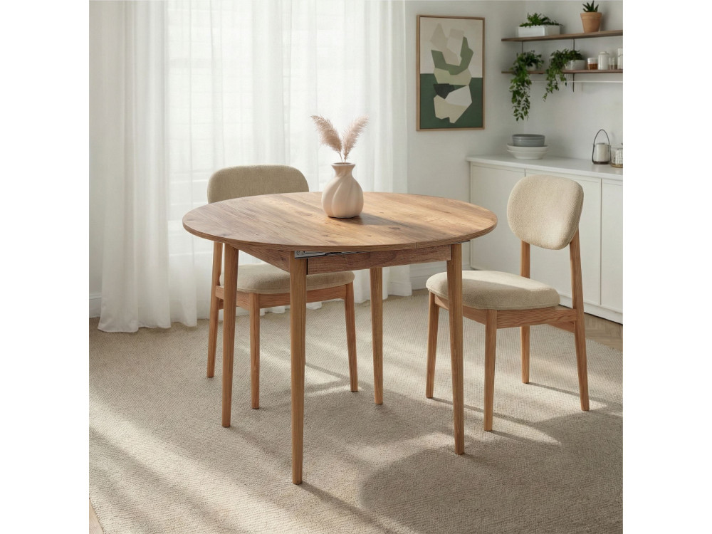 Uitschuifbare houten eettafel "Viona" 100 x 100 x 75 cm - Atlantic Pine