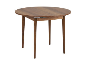 Uitschuifbare houten eettafel "Viona" 100 x 100 x 75 cm - Barok Walnoot