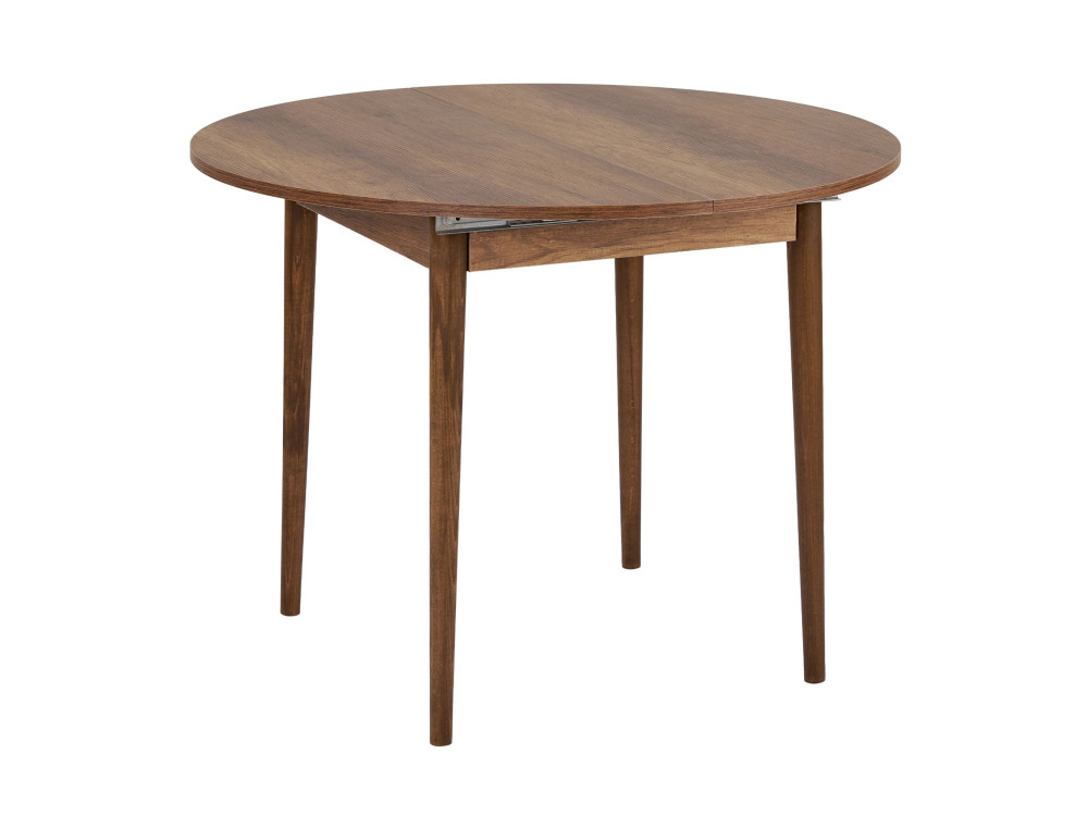 Uitschuifbare houten eettafel "Viona" 100 x 100 x 75 cm - Barok Walnoot