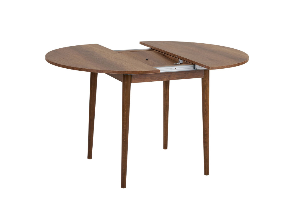 Uitschuifbare houten eettafel "Viona" 100 x 100 x 75 cm - Barok Walnoot