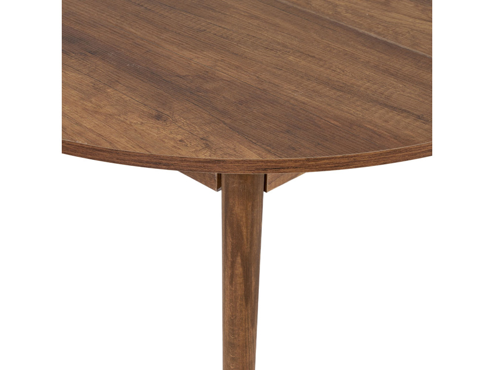 Uitschuifbare houten eettafel "Viona" 100 x 100 x 75 cm - Barok Walnoot