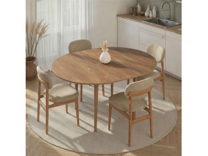 Uitschuifbare houten eettafel "Viona" 100 x 100 x 75 cm - Le chêne de Kafka 2