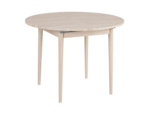 Uitschuifbare houten eettafel "Viona" 100 x 100 x 75 cm - Travertin