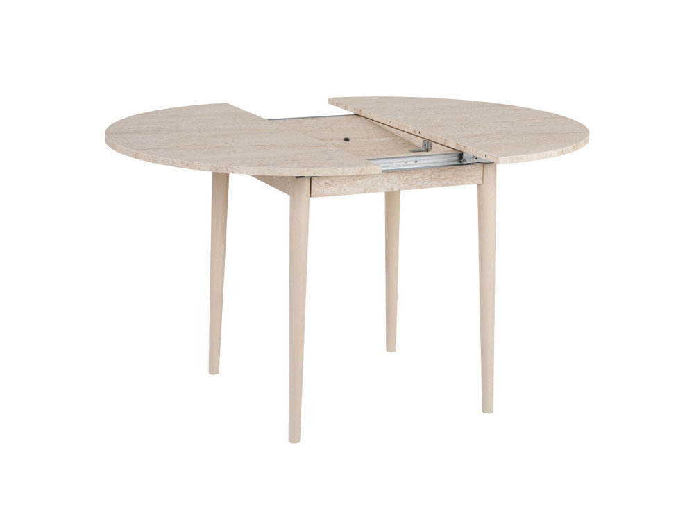 Uitschuifbare houten eettafel "Viona" 100 x 100 x 75 cm - Travertin