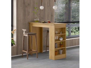Houten bartafel "Swallow" 117 x 54 x 101,8 cm - Sapphire eik 2