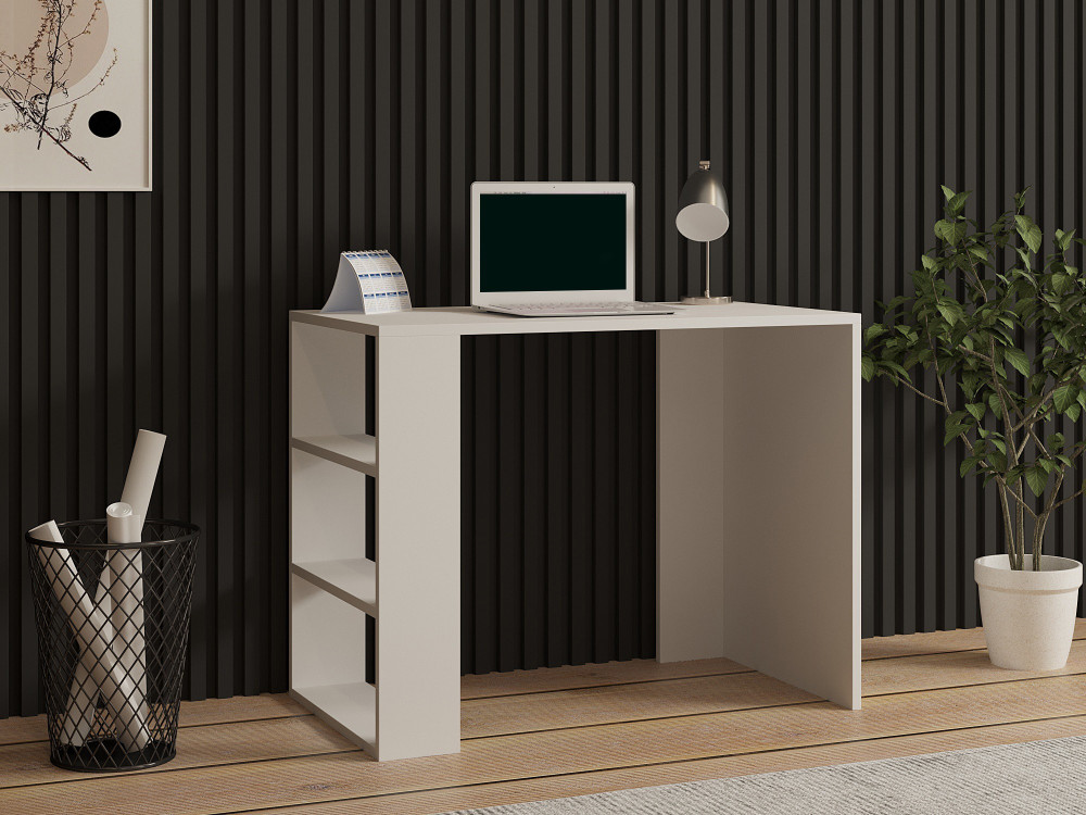 Cool" houten bureau - 90 x 50 x 70 cm - Wit