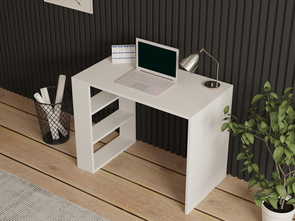 Cool" houten bureau - 90 x 50 x 70 cm - Wit