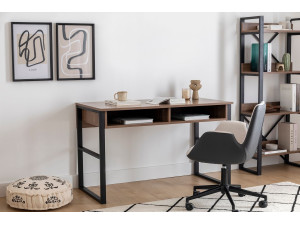 Nove" houten bureau - 120 x 60 x 75 cm - Notelaar 2
