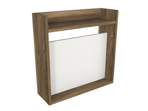 Houten bureau "Laptop" - 60 x 19 x 60 cm - Wit, Notenhout