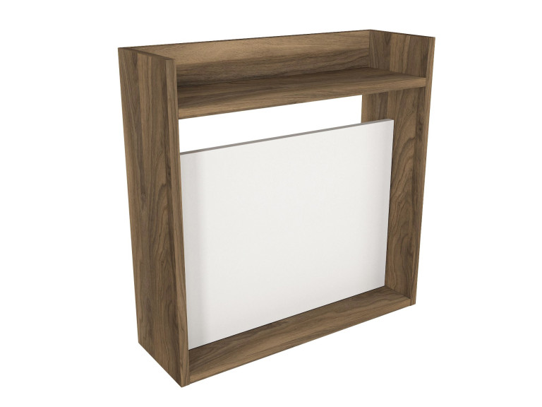 Houten bureau "Laptop" - 60 x 19 x 60 cm - Wit, Notenhout