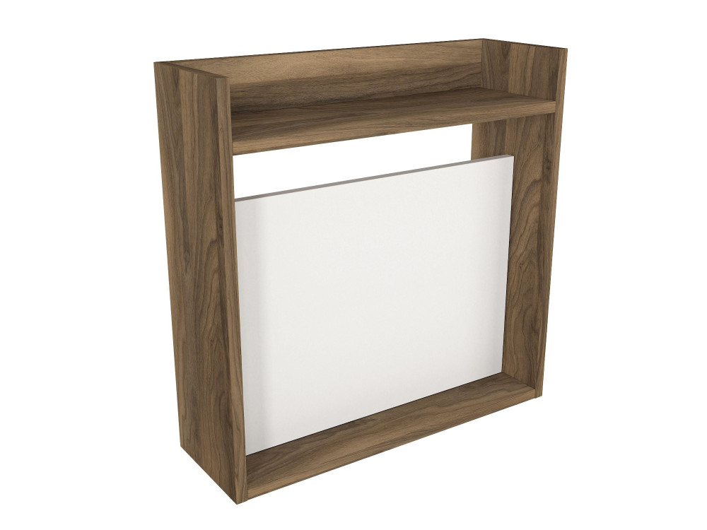 Houten bureau "Laptop" - 60 x 19 x 60 cm - Wit, Notenhout