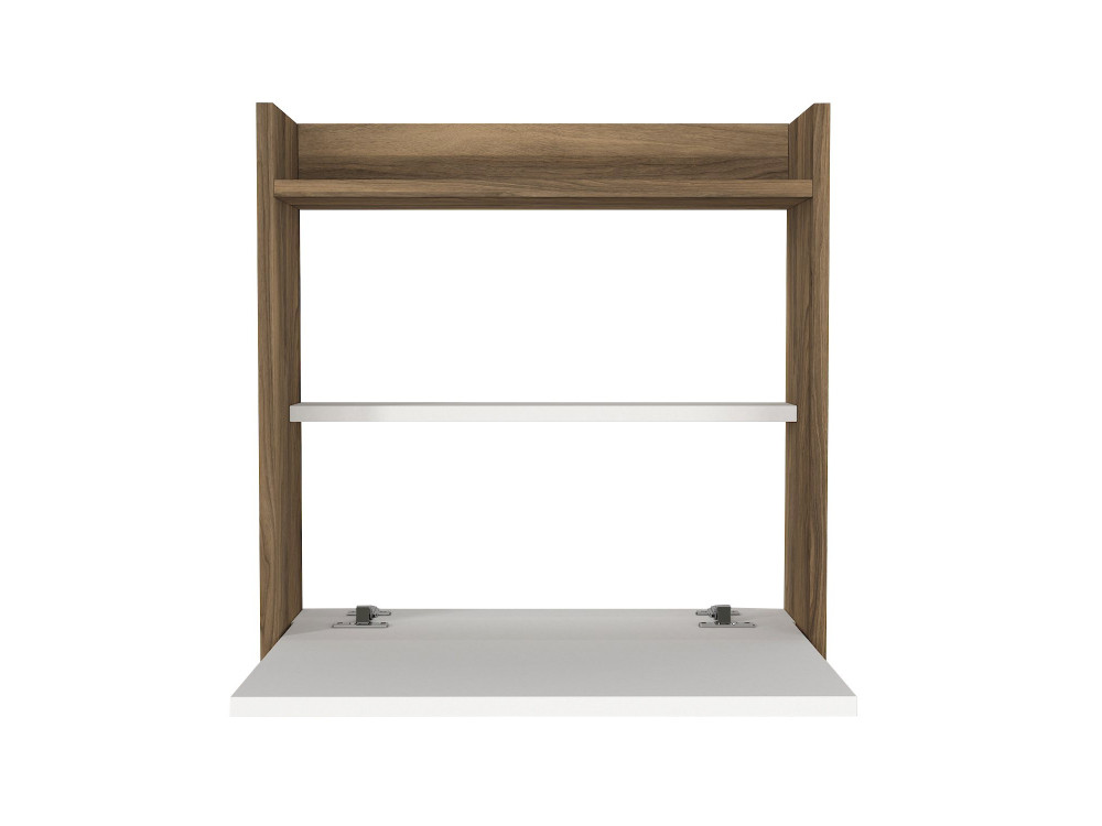 Houten bureau "Laptop" - 60 x 19 x 60 cm - Wit, Notenhout