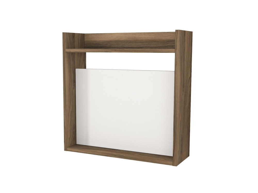 Houten bureau "Laptop" - 60 x 19 x 60 cm - Wit, Notenhout