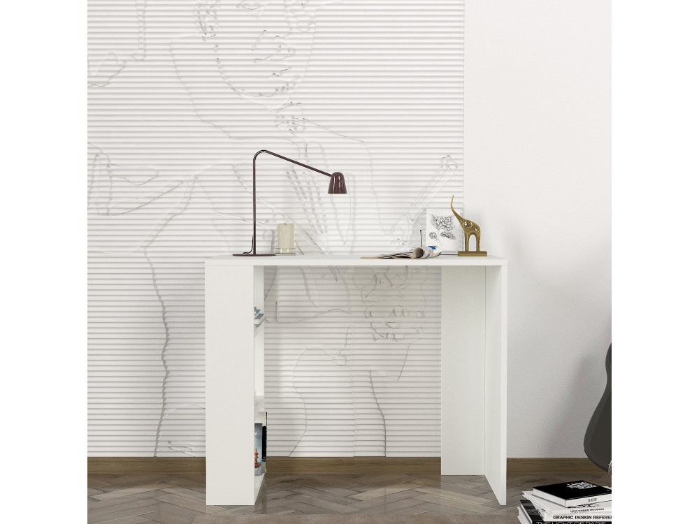 Houten bureau "Netenya" - 90 x 40 x 74 cm - Wit