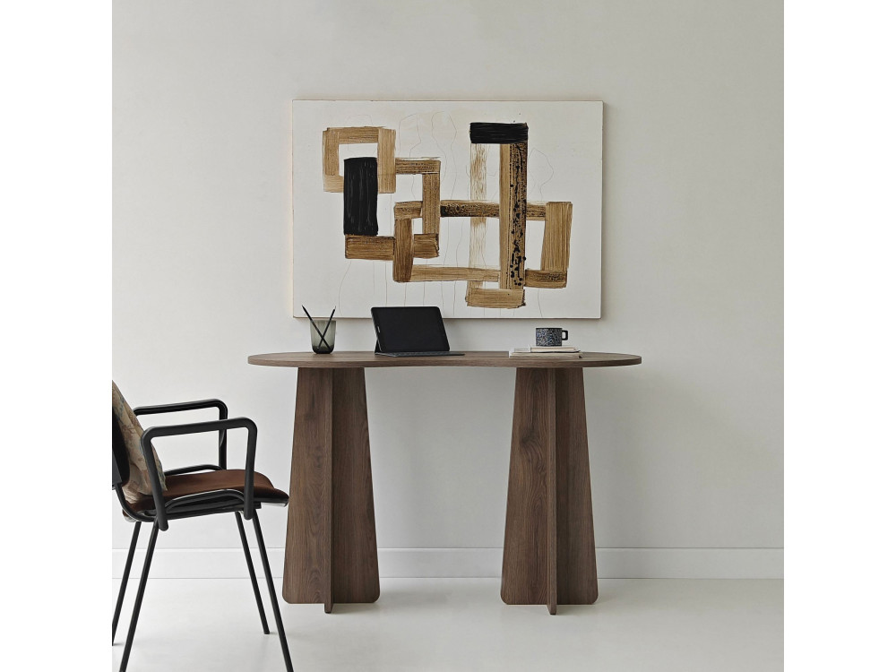 oneindig" houten bureau 120 x 60 x 75 cm - Notelaar