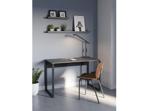 houten bureau "inna" 100 x 60 x 75 cm - Retro grijs 2