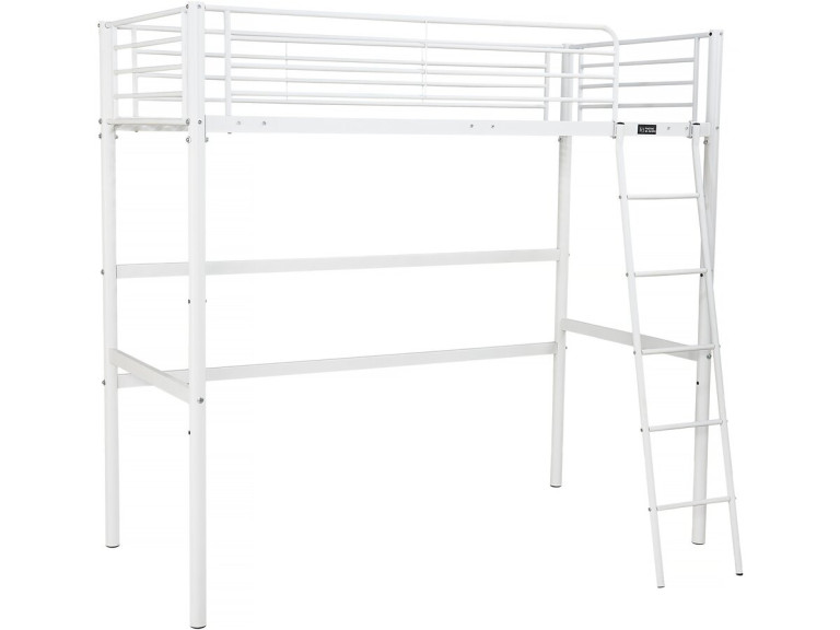 Eenpersoonsbed hoogslaper "Alora" - 90 x 190 cm - Wit