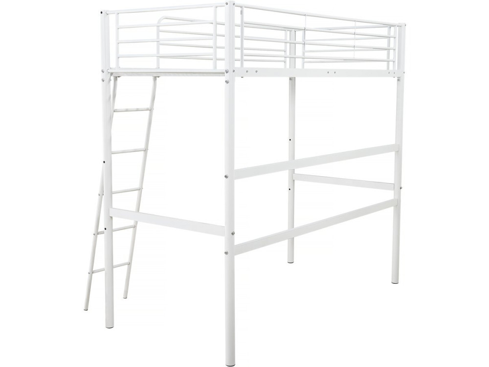 Eenpersoonsbed hoogslaper "Alora" - 90 x 190 cm - Wit