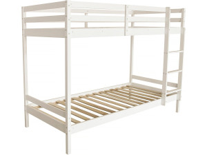 Stapelbed hout kinderbed bed 90 x 190 cm "Lionel"  - Wit