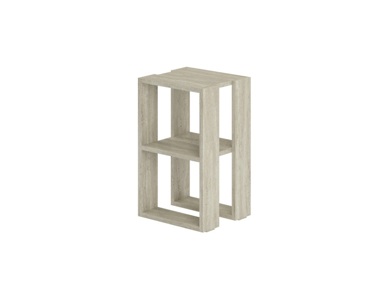 Houten nachtkastje "Lonie" 30 x 30 x 55 cm - Travertin