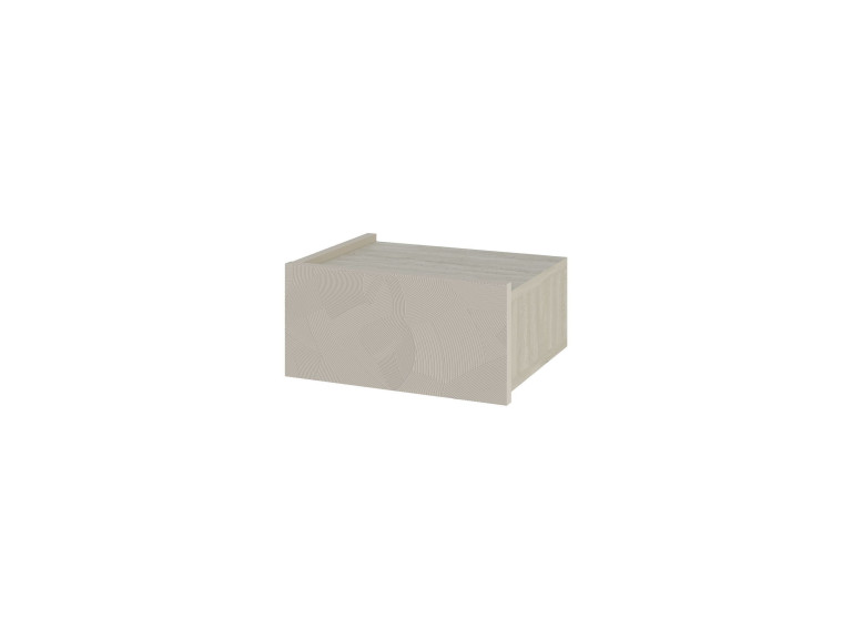 Onda" houten nachtkastje met LED verlichting - 38 x 31 x 18 cm - Beige